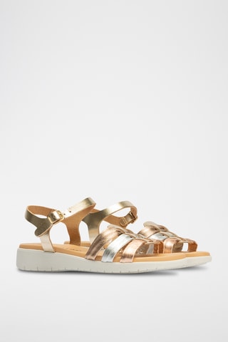 Sandales en cuir nappa - Doré