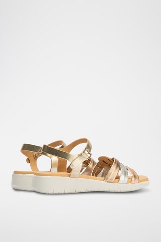 Sandales en cuir nappa - Doré