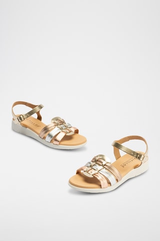 Sandales en cuir nappa - Doré