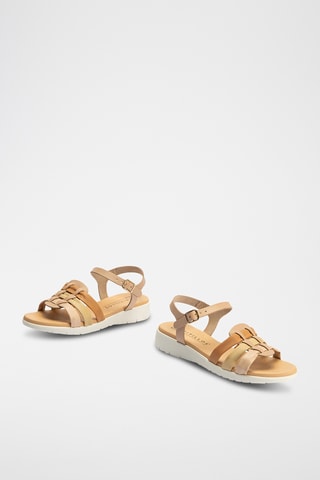 Sandales en cuir nappa - Beige