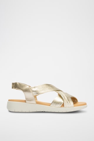Sandales en cuir - Doré