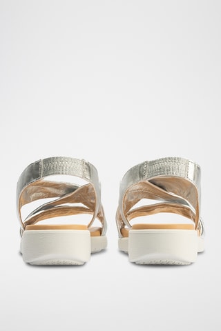 Sandales en cuir - Argenté