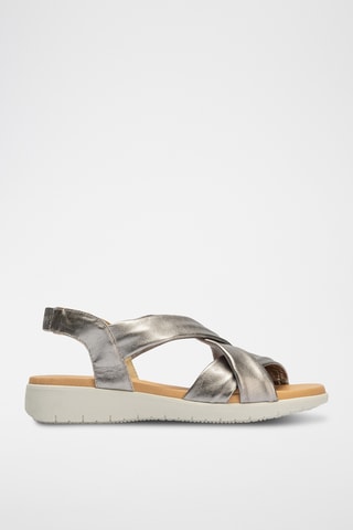 Sandales en cuir - Argenté
