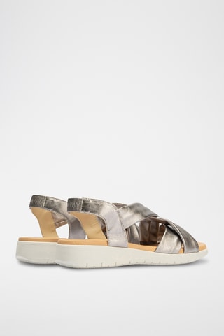 Sandales en cuir - Argenté