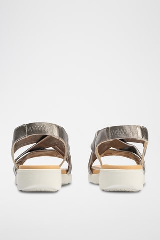 Sandales en cuir - Argenté