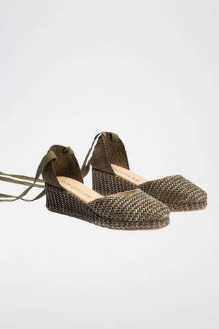 Espadrilles compensées - Kaki
