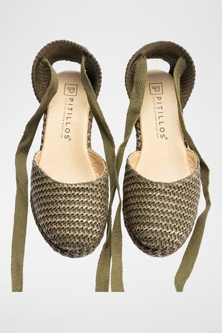 Espadrilles compensées - Kaki