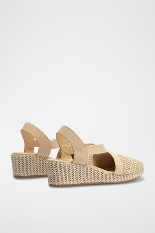 Espadrilles compensées en nubuck - Beige