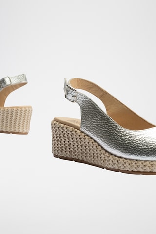 Espadrilles compensées - Argenté