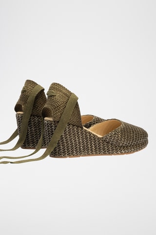 Espadrilles compensées - Kaki