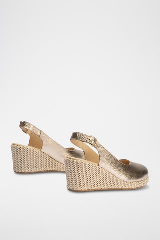 Espadrilles compensées - Doré 