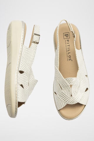 Sandales en cuir - Argenté