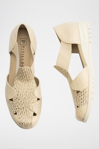 Sandales en cuir - Ecru