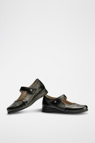 Scarpe baby in pelle nappa  verniciata - Nero