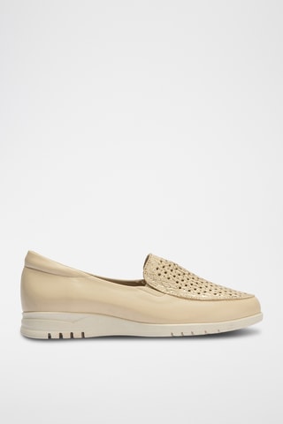 Mocassini in pelle nappa - Ecrù