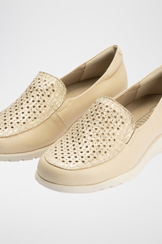 Mocassini in pelle nappa - Ecrù