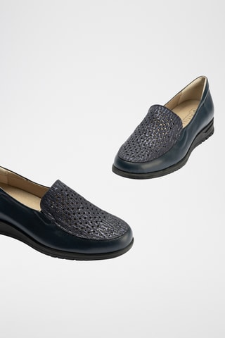 Mocassini in pelle nappa - Navy