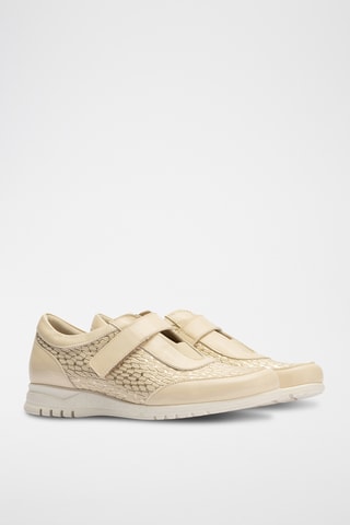 Stringate in pelle nappa - Ecrù