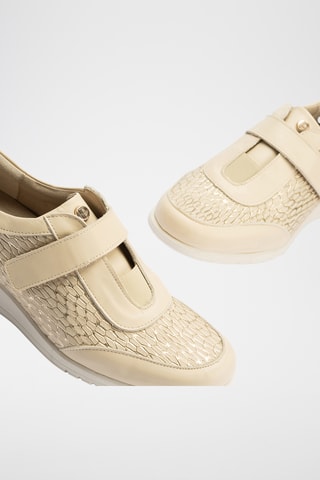 Stringate in pelle nappa - Ecrù