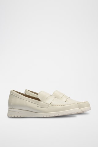 Mocassins en cuir nappa - Ecru