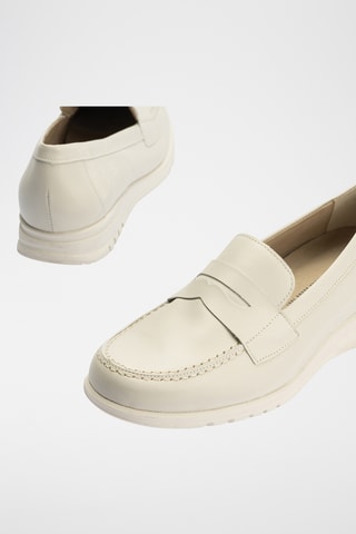 Mocassins en cuir nappa - Ecru
