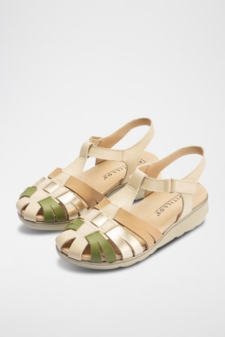 Sandales en cuir nappa - Ecru