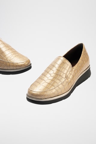 Mocassini in pelle verniciata - Beige