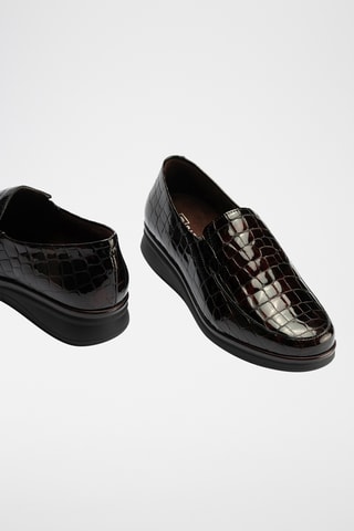 Mocassini in pelle verniciata - Bordeaux