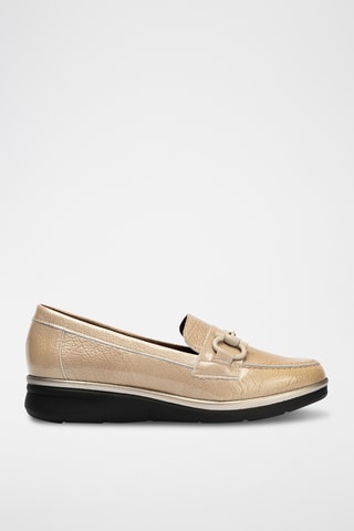 Mocassini in pelle verniciata - Beige