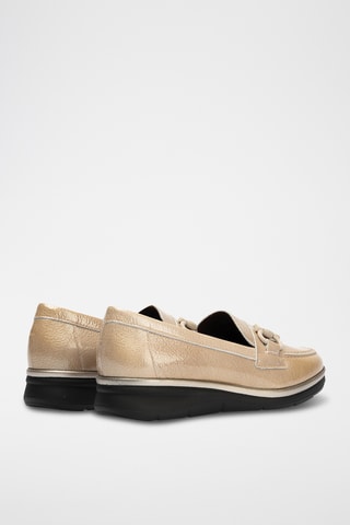 Mocassini in pelle verniciata - Beige