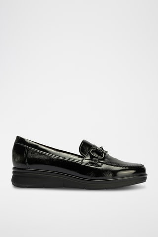 Mocassins en cuir verni - Noir