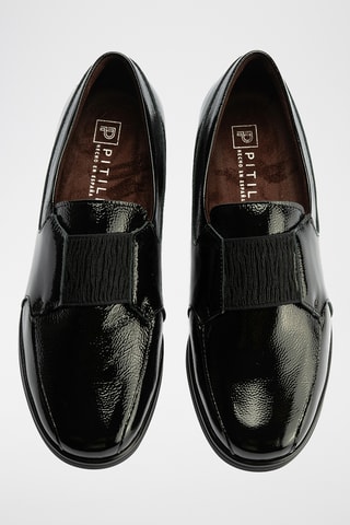 Mocassini in pelle verniciata - Nero