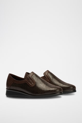 Slip-on in pelle nappa - Marrone