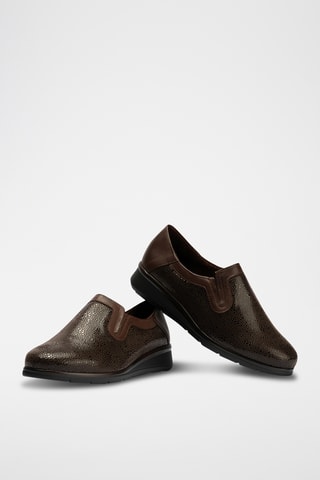 Slip-on in pelle nappa - Marrone