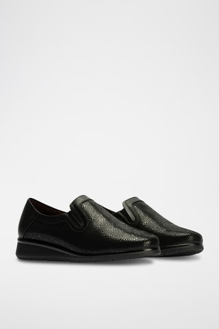 Slip-on in pelle nappa - Nero