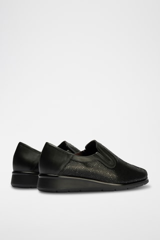 Slip-on in pelle nappa - Nero