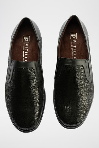 Slip-on in pelle nappa - Nero