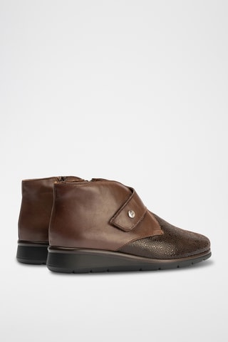 Bottines en cuir nappa - Marron