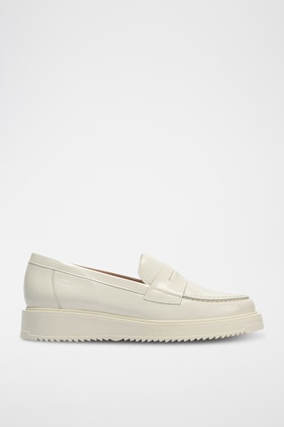 Mocassins en cuir verni - Blanc