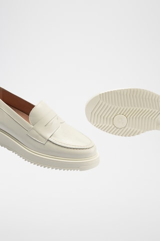 Mocassins en cuir verni - Blanc