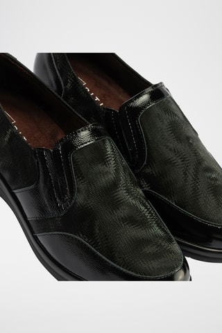 Slip-on in pelle verniciata - Nero