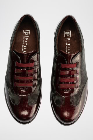 Stringate in pelle verniciata - Bordeaux