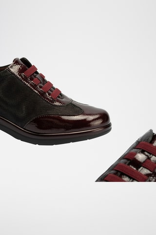 Stringate in pelle verniciata - Bordeaux