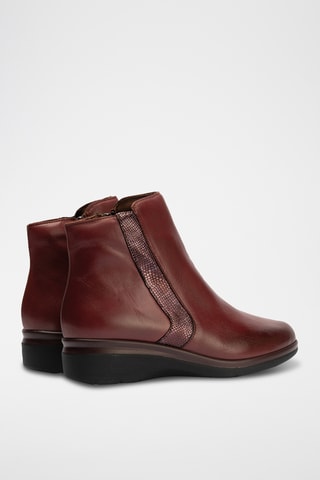 Bottines en cuir - Bordeaux