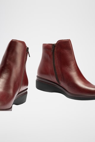 Bottines en cuir - Bordeaux