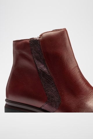 Bottines en cuir - Bordeaux