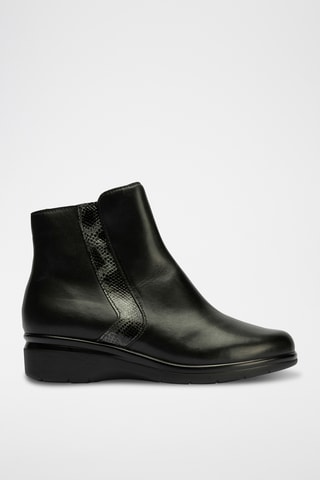 Bottines en cuir - Noir