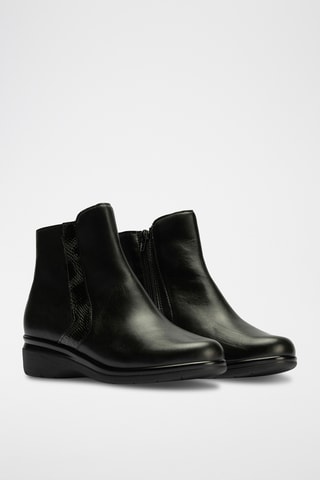 Bottines en cuir - Noir