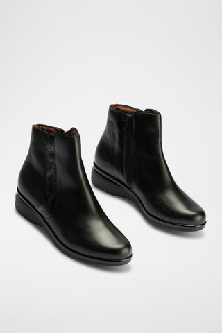 Bottines en cuir - Noir