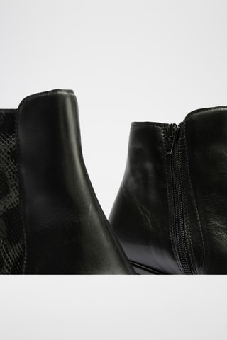 Bottines en cuir - Noir